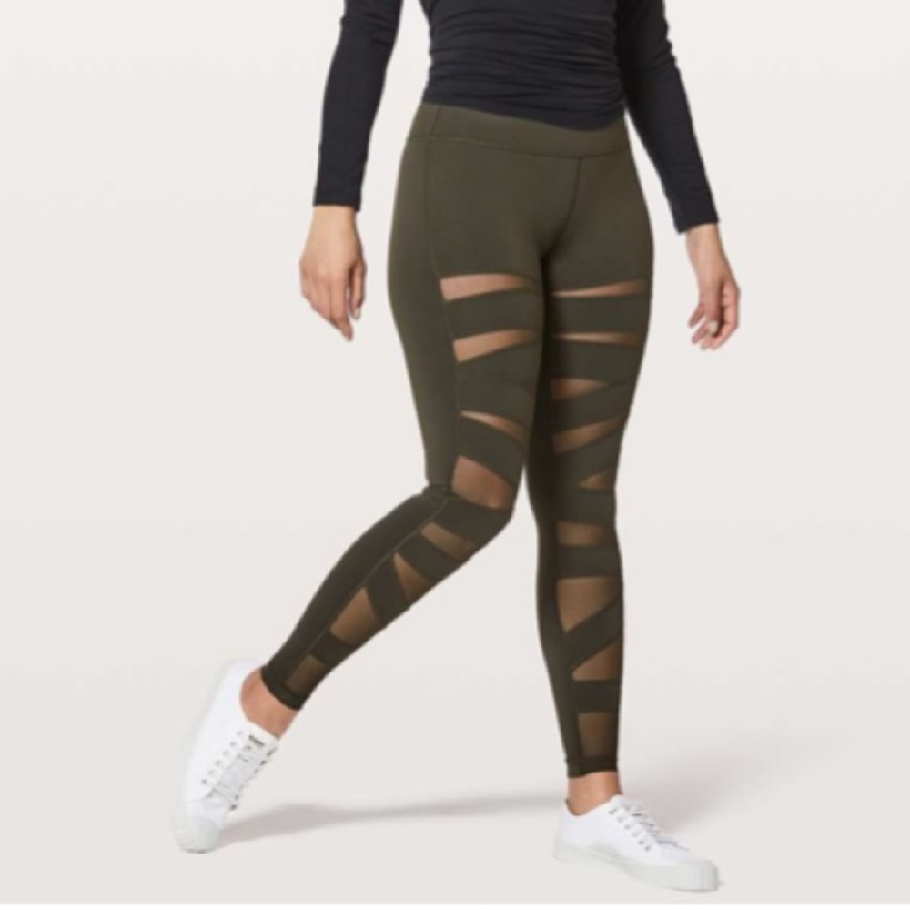 - - Lululemon Wunder olive green Mesh size 6 great condition